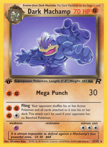Dark Machamp (27/82) [Team Rocket 1st Edition] - Comfy Hobbies