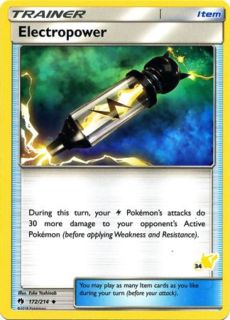 Electropower (172/214) (Pikachu Stamp #34) [Battle Academy 2020] - Comfy Hobbies