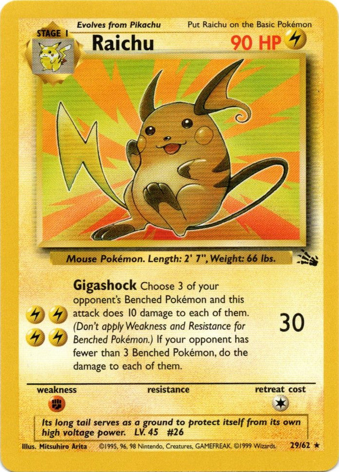 Raichu (29/62) [Fossil Unlimited] - Comfy Hobbies