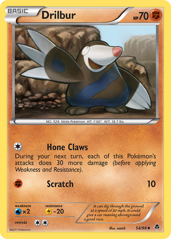 Drilbur (54/98) [Black & White: Emerging Powers] - Comfy Hobbies