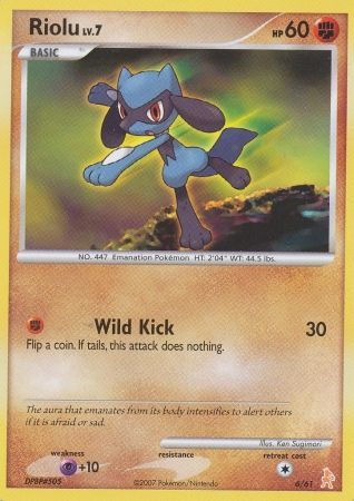 Riolu (6/61) [Diamond & Pearl: Trainer Kit - Lucario] - Comfy Hobbies