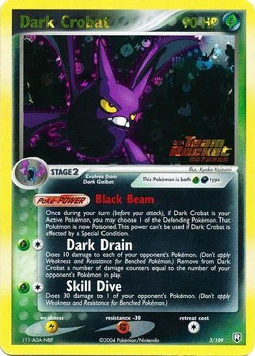 Dark Crobat (3/109) (Stamped) [EX: Team Rocket Returns] - Comfy Hobbies