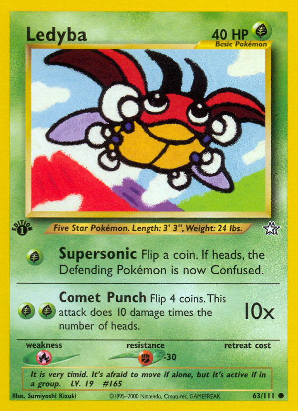 Ledyba (63/111) [Neo Genesis 1st Edition] - Comfy Hobbies