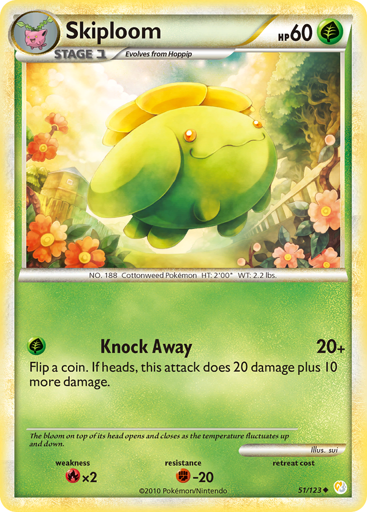 Skiploom (51/123) [HeartGold & SoulSilver: Base Set] - Comfy Hobbies