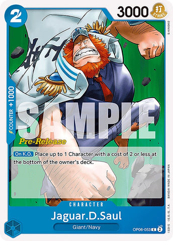 Jaguar.D.Saul [Wings of the Captain Pre-Release Cards] - Comfy Hobbies