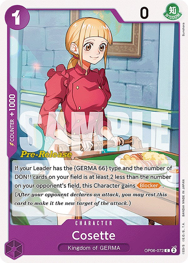 Cosette [Wings of the Captain Pre-Release Cards] - Comfy Hobbies