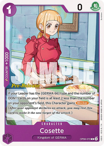 Cosette [Wings of the Captain Pre-Release Cards] - Comfy Hobbies