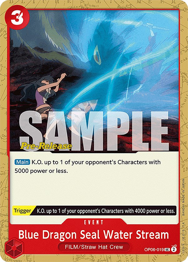 Blue Dragon Seal Water Stream [Wings of the Captain Pre-Release Cards] - Comfy Hobbies