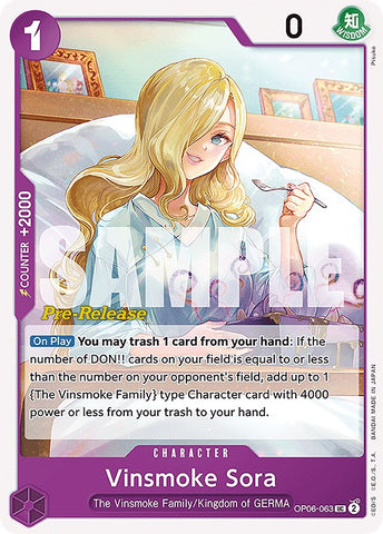 Vinsmoke Sora [Wings of the Captain Pre-Release Cards] - Comfy Hobbies