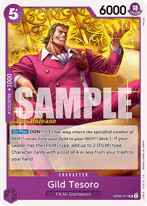 Gild Tesoro [Wings of the Captain Pre-Release Cards] - Comfy Hobbies