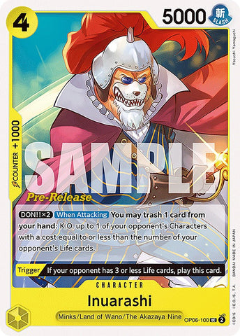 Inuarashi [Wings of the Captain Pre-Release Cards] - Comfy Hobbies