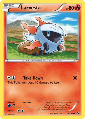Larvesta (20/101) [Black & White: Noble Victories] - Comfy Hobbies