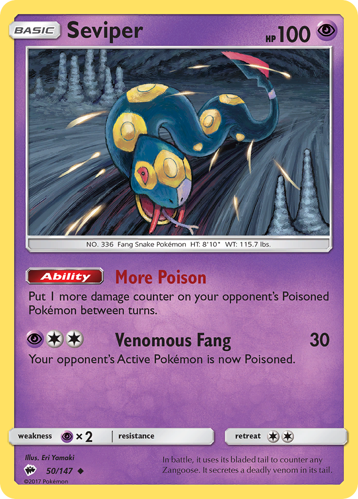 Seviper (50/147) [Sun & Moon: Burning Shadows] - Comfy Hobbies
