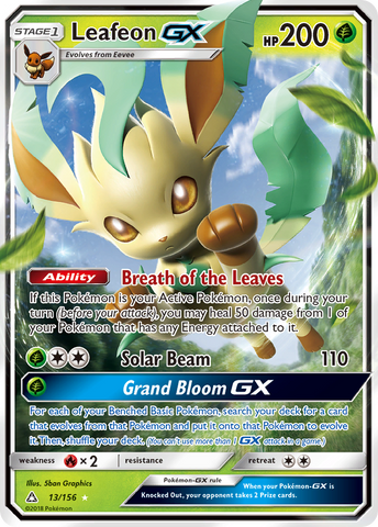 Leafeon GX (13/156) [Sun & Moon: Ultra Prism] - Comfy Hobbies