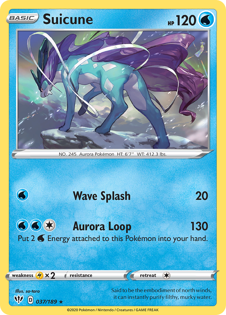 Suicune (037/189) [Sword & Shield: Darkness Ablaze] - Comfy Hobbies