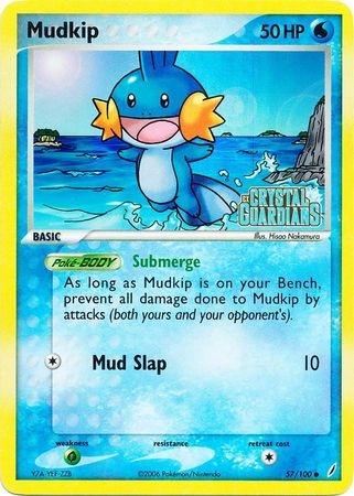 Mudkip (57/100) (Stamped) [EX: Crystal Guardians] - Comfy Hobbies
