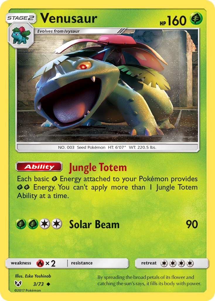 Venusaur (3/73) [Sun & Moon: Shining Legends] - Comfy Hobbies