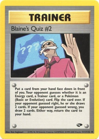 Blaine's Quiz #2 (111/132) [Gym Challenge Unlimited] - Comfy Hobbies
