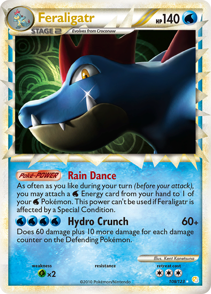 Feraligatr (108/123) [HeartGold & SoulSilver: Base Set] - Comfy Hobbies