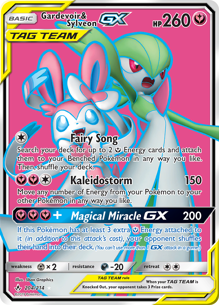Gardevoir & Sylveon GX (204/214) [Sun & Moon: Unbroken Bonds] - Comfy Hobbies