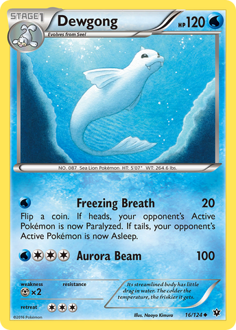 Dewgong (16/124) [XY: Fates Collide] - Comfy Hobbies