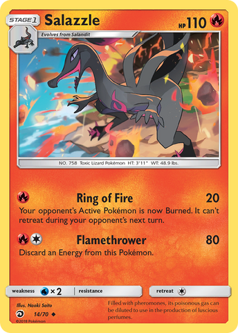 Salazzle (14/70) [Sun & Moon: Dragon Majesty] - Comfy Hobbies