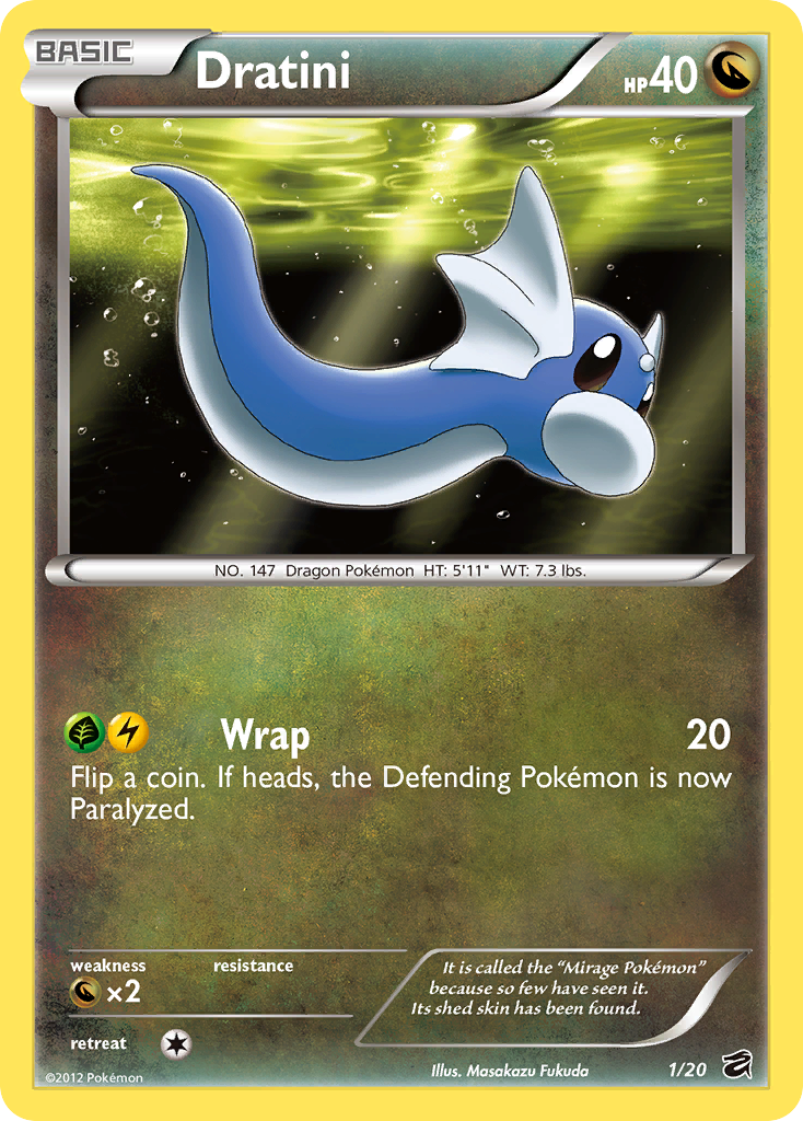 Dratini (1/20) [Black & White: Dragon Vault] - Comfy Hobbies
