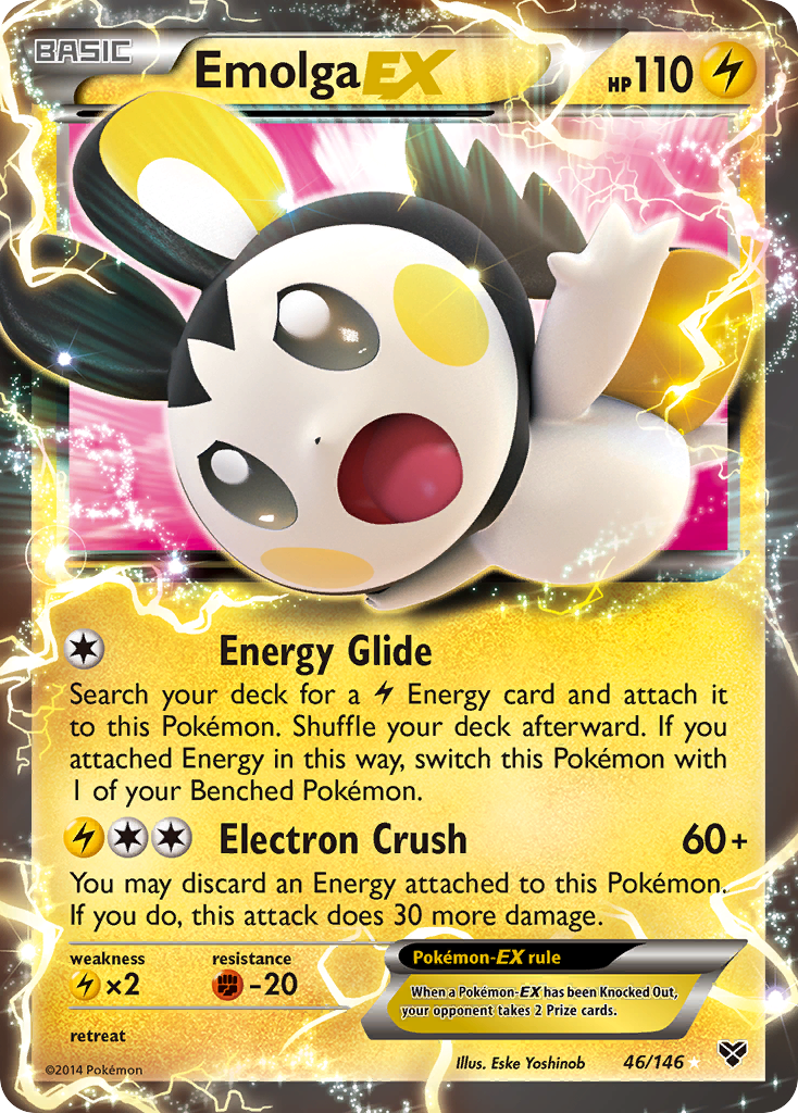 Emolga EX (46/146) [XY: Base Set] - Comfy Hobbies
