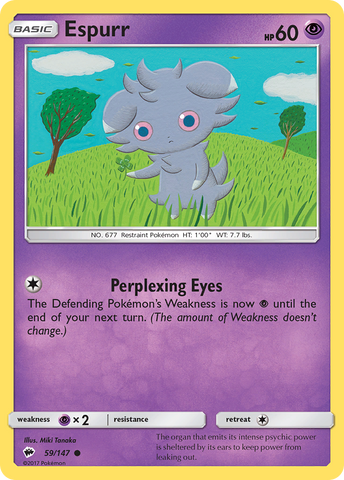 Espurr (59/147) [Sun & Moon: Burning Shadows] - Comfy Hobbies