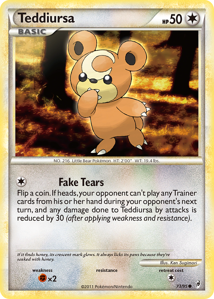 Teddiursa (73/95) [HeartGold & SoulSilver: Call of Legends] - Comfy Hobbies