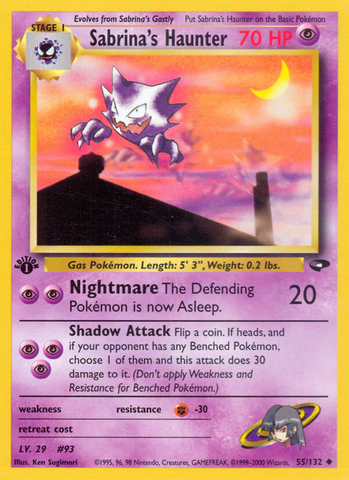 Sabrina's Haunter (55/132) [Gym Challenge 1st Edition] - Comfy Hobbies