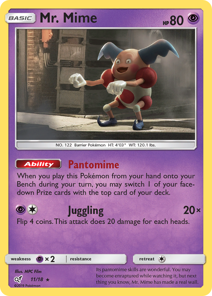 Mr. Mime (11/18) [Sun & Moon: Detective Pikachu] - Comfy Hobbies