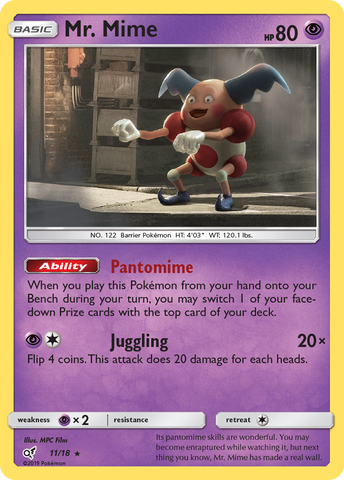Mr. Mime (11/18) [Sun & Moon: Detective Pikachu] - Comfy Hobbies