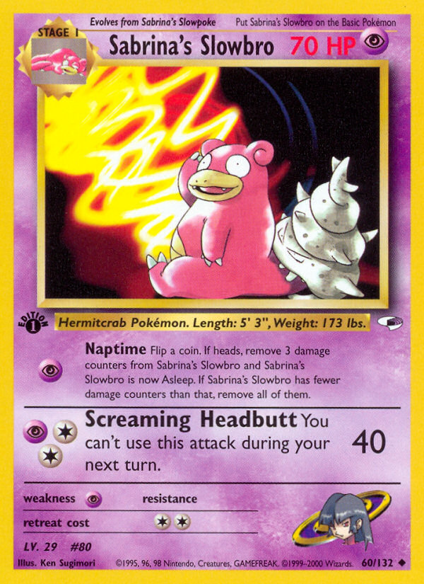 Sabrina's Slowbro (60/132) [Gym Heroes 1st Edition] - Comfy Hobbies