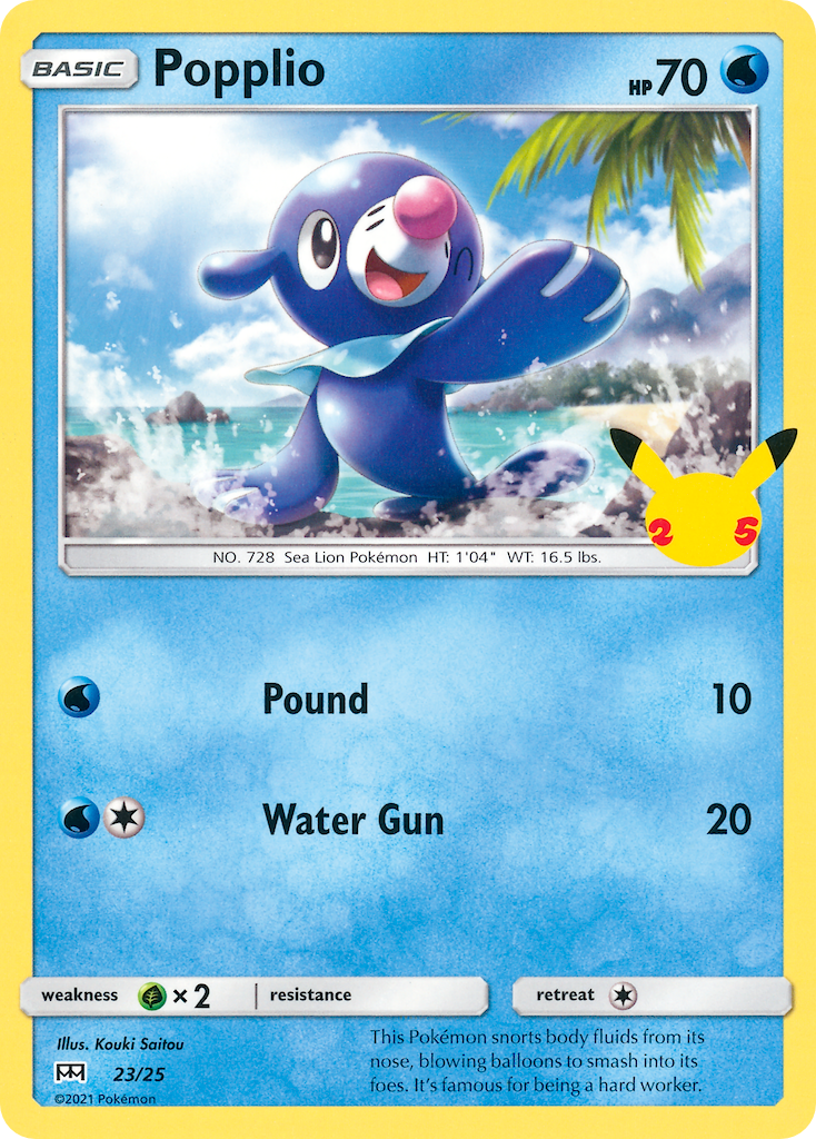 Popplio (23/25) [McDonald's 25th Anniversary] - Comfy Hobbies