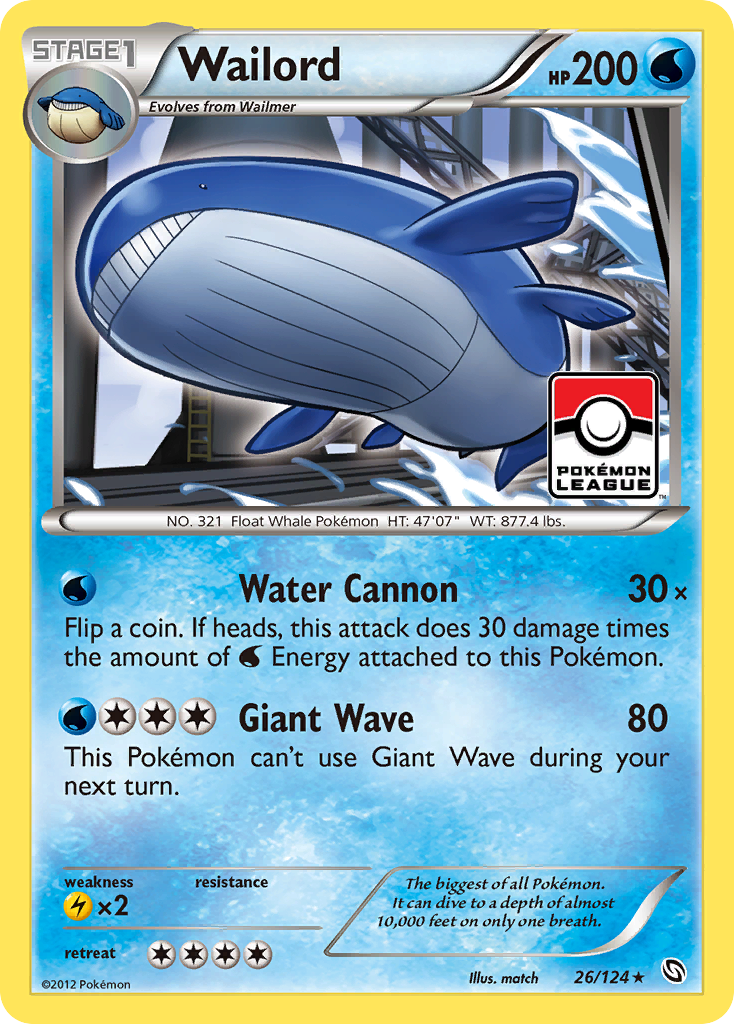 Wailord (26/124) [Black & White: Dragons Exalted] - Comfy Hobbies