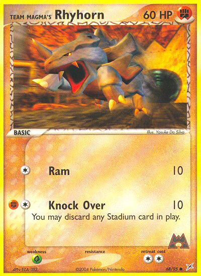 Team Magma's Rhyhorn (68/95) [EX: Team Magma vs Team Aqua] - Comfy Hobbies
