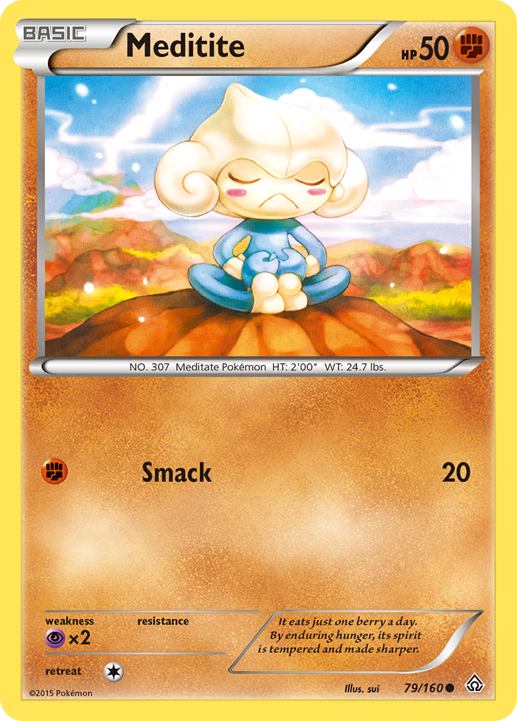 Meditite (79/160) [XY: Primal Clash] - Comfy Hobbies