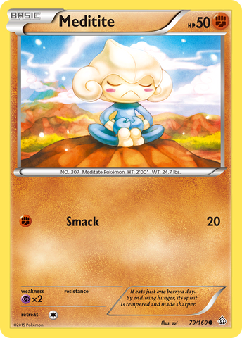 Meditite (79/160) [XY: Primal Clash] - Comfy Hobbies