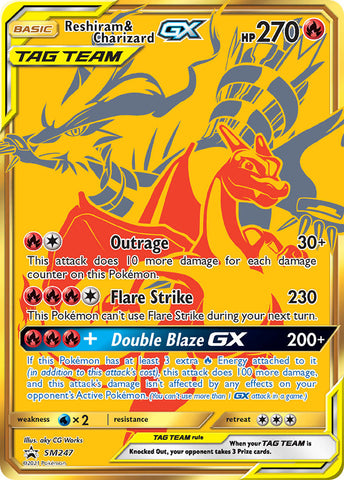 Reshiram & Charizard GX (SM247) (Jumbo Card) [Sun & Moon: Black Star Promos] - Comfy Hobbies