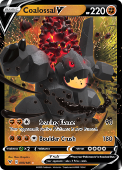 Coalossal V (098/185) [Sword & Shield: Vivid Voltage] - Comfy Hobbies
