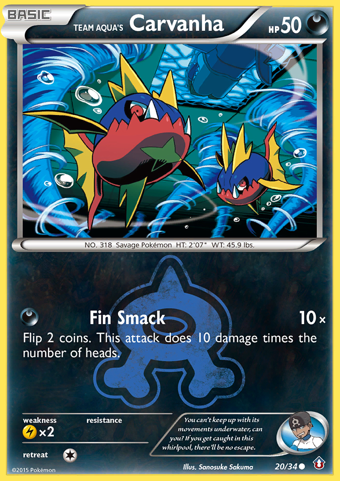Team Aqua's Carvanha (20/34) [XY: Double Crisis] - Comfy Hobbies