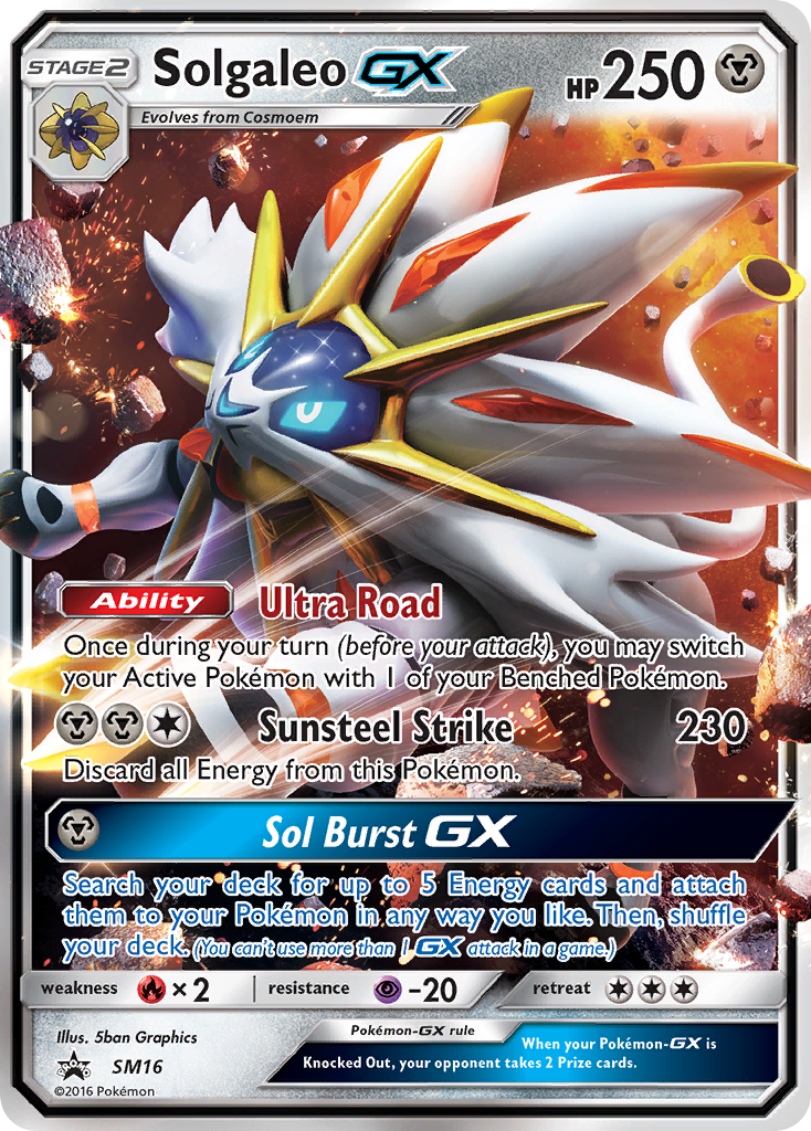 Solgaleo GX (SM16) [Sun & Moon: Black Star Promos] - Comfy Hobbies
