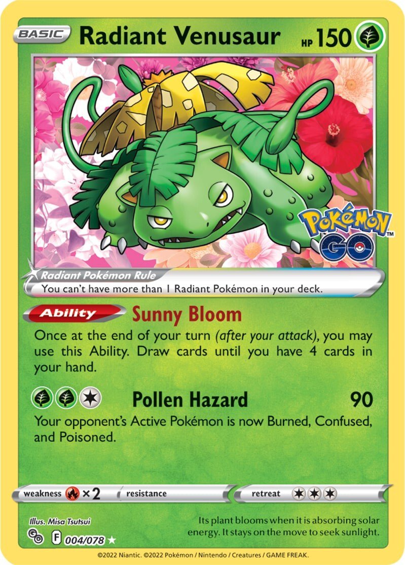 Radiant Venusaur (004/078) [Pokémon GO] - Comfy Hobbies