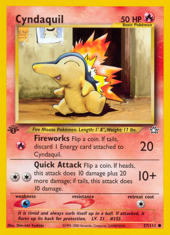 Cyndaquil (57/111) [Neo Genesis 1st Edition] - Comfy Hobbies
