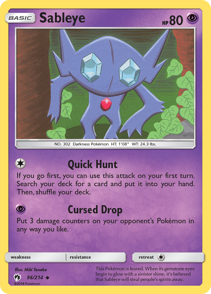 Sableye (96/214) [Sun & Moon: Lost Thunder] - Comfy Hobbies