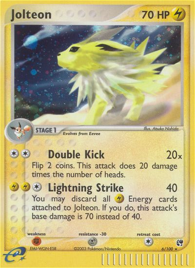 Jolteon (6/100) [EX: Sandstorm] - Comfy Hobbies
