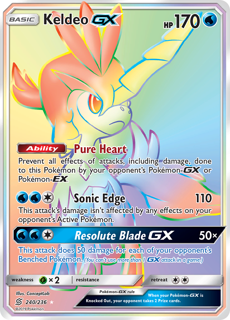 Keldeo GX (240/236) [Sun & Moon: Unified Minds] - Comfy Hobbies