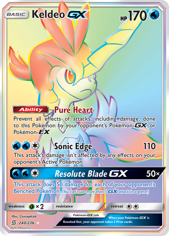 Keldeo GX (240/236) [Sun & Moon: Unified Minds] - Comfy Hobbies
