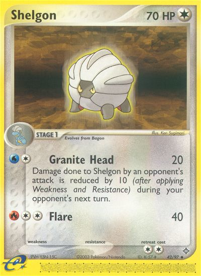 Shelgon (42/97) [EX: Dragon] - Comfy Hobbies